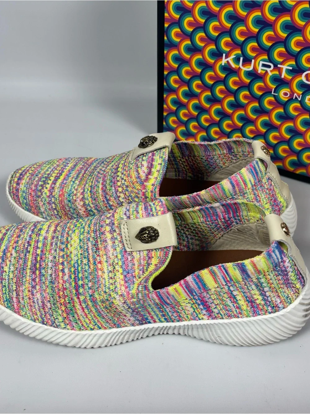 Kurt Geiger London Women's Lorna Eagle Head Slip-On Sneakers 8.5 Multi Color